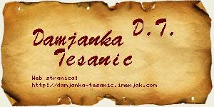 Damjanka Tešanić vizit kartica